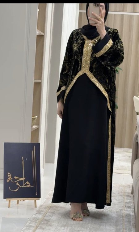 فستان مع مخمل شيفون (صيفي)