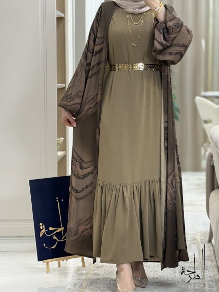 عبايه مفتوحه (بدون البيسك و بدون الحزام)