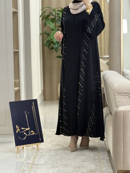 عبايه شك فضي مميزه 9241