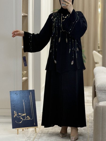 عبايه مع شيفونه شك مميز 9223