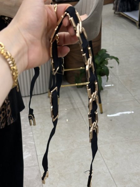 حزام ذهبي مع اسود لايجرا 9307