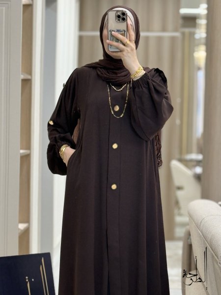 عبايه بجيب وازرار 9338