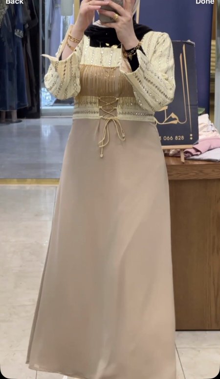 فستان بخرز نازل 9382