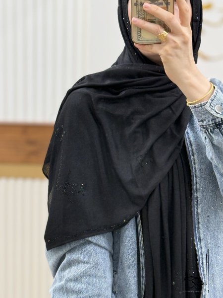 شال بدون دانتيل اسود